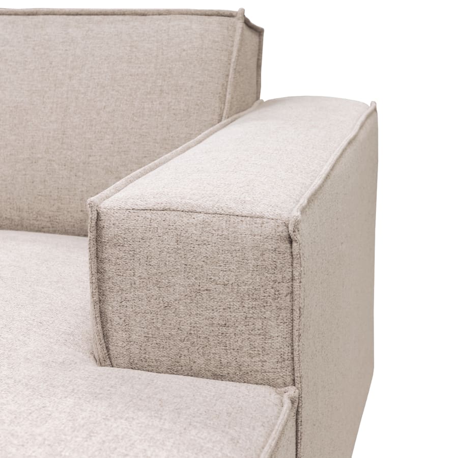 Canap&eacute; panoramique en tissu beige - Angle droit